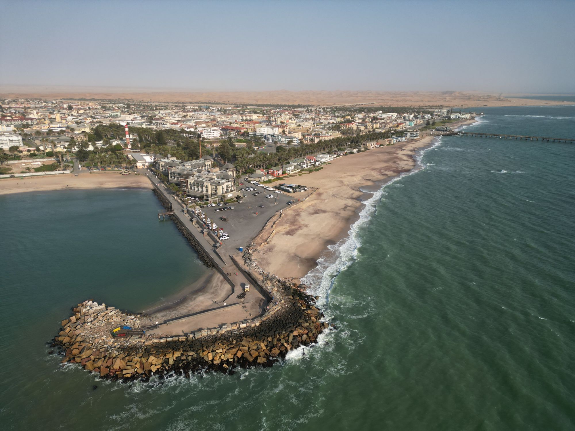 A drone panorama of Swapokmund